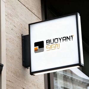 Rectangular Square Advertising Led Acrylic Box <b>Sign</b> 3D Printing Facelit Frontlit Commercial <b>Sign</b> Surface Illuminated Cube logo - Product Image 1