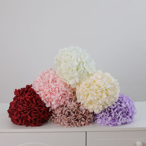 Fleur d'hortensia artificielle en tissu de soie, branche unique extra large, décoration pour la maison et les mariages, blanc, champagne, rose pâle, clair - Product Image 4