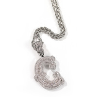Collier Pendentif Lettre Initiale Plaqué Or Rose, Argent et Rose, avec Lettre Baguette Couleur Or, Bijou Prénom