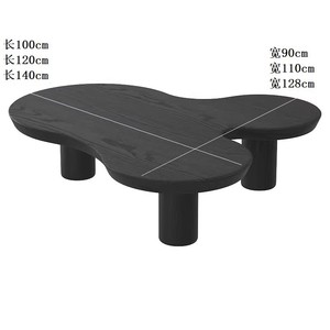 Mesa de Centro de Madera Maciza de Pino Antiguo, Estilo Nórdico Retro, Diseño Multifuncional Silent Wind, Muebles para Sala de Estar - Product Image 6