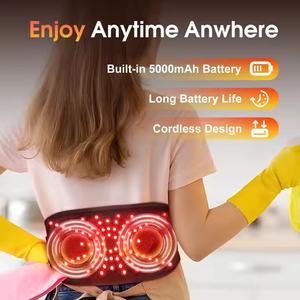 इन्फ्रारेड थेरेपी के पास शरीर के लिए नया कॉर्डलेस रेड लाइट थेरेपी बेल्ट दर्द राहत के लिए वाइब्रेटिंग पल्स थेरेपी - Product Image 6