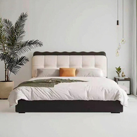 Lit de Luxe Minimaliste Populaire de Haute Qualité avec Cadre Rembourré en Cuir et Rangement Intégré pour Chambre Parentale - Vente en Gros