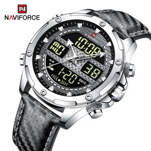 สำหรับ <span class=keywords><strong>Naviforce</strong></span> 9194นาฬิกาข้อมือสแตนเลสผู้ชายนาฬิกาควอทซ์แนวสปอร์ตชั้นนำพร้อมเคสอัลลอย LED ดิจิทัลกันน้ำ - Product Image 2