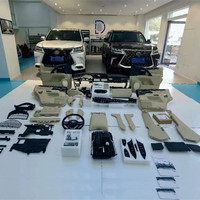 Kit de mise à niveau de l'intérieur LX570, écran LCD du tableau de bord, boîte d'accoudoir, housses de siège en cuir pour Lexus LX570