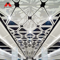Panneaux de plafond en aluminium perforé artistique Alumtimes, plaques de plafond métalliques étanches en placage d'aluminium pour la décoration d'hôtels