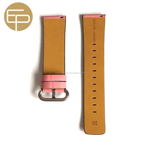 Cuadrado Rosa cola de 12 14 16 18 20 22 24mm cómodo suave napa genuina becerro cuero reloj banda negro con el lado pintado - Product Image 6