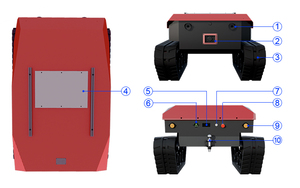 Plataforma Tins-17H de Nuevo Diseño con 350 mm de Distancia al Suelo, Chasis Robótico con Orugas de Goma Resistentes y Enganche para Remolque - Product Image 6