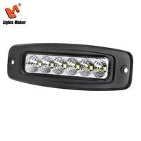 Projecteur LED carré durable de 40 watts, 4,5 pouces, faisceau large 3600LM, lumière d'urgence pour moto, SUV, 4x4 LML6030FC