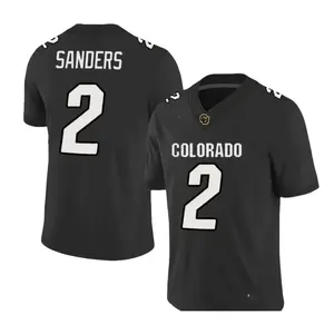 有现货2023新球员 #2桑德斯科罗拉多布法罗橄榄球球衣科罗拉多大学橄榄球球衣