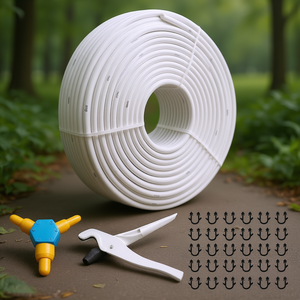 Tubo Pex-Al-Pex de 5/8'' de diámetro, 984 pies, blanco, para calefacción por suelo radiante, con accesorios y clips. - Product Image 2