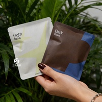 Bolsa de Café en Grano Metalizada Personalizada con Bajo MOQ, Impresión por Grabado, Sin Placa, Embalaje de Té a Prueba de Humedad, Sellado de Tres Lados