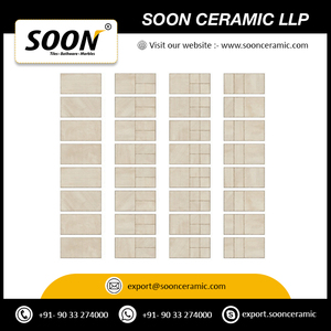 กระเบื้องปูพื้นและผนังเซรามิกคอตต้าไอวอรี่พอร์ซเลนขนาด 300x600 มม. ผิวมันเงา กันลื่น สำหรับใช้ในบ้าน โรงแรม สำนักงาน และภายนอกอาคาร - Product Image 2