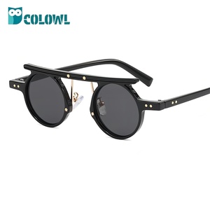 Gafas de Sol Polarizadas Unisex de Moda, Estilo Punk Redondo, <span class=keywords><strong>Lentes</strong></span> Transparentes con Protección UV400 - Product Image 3