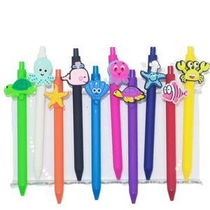 Creative Underwater World Series penna in PVC morbido adesivo Patch Pen studente personalizzato cancelleria regalo palla - Product Image 5