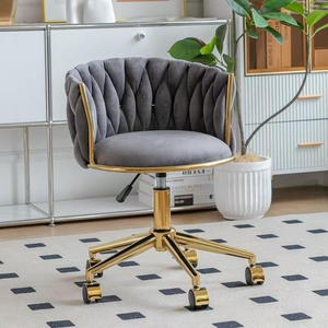 Fauteuil de luxe doré avec accents, design moderne et populaire, idéal pour la maison, le bureau, la loisirs, la salle de maquillage, la chambre à coucher, la salle de dressing et le salon. - Product Image 5