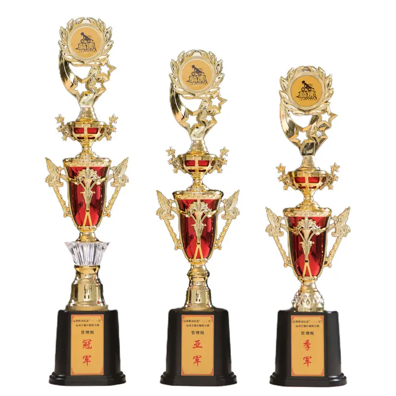 Piala kecantikan alis kustom perusahaan koki salon kecantikan Rapat Tahunan Grup individual canggih Piala Emas plastik tulisan