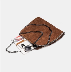 Sac à bandoulière pour femme, sac fourre-tout pliable en daim, sac à main, directement de l'usine - Product Image 6
