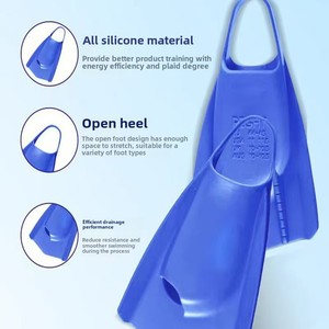 Pinne corte con tacco aperto a forma di anatra pinne da immersione in Silicone attrezzatura da allenamento per il nuoto professionale comoda attrezzatura per lo snorkeling da spiaggia - Product Image 2