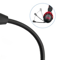 Kingston headphone HyperX Cloud Alpha, mikrofon penghilang kebisingan dengan kaca depan 3.5mm colokan berlapis emas dengan LED
