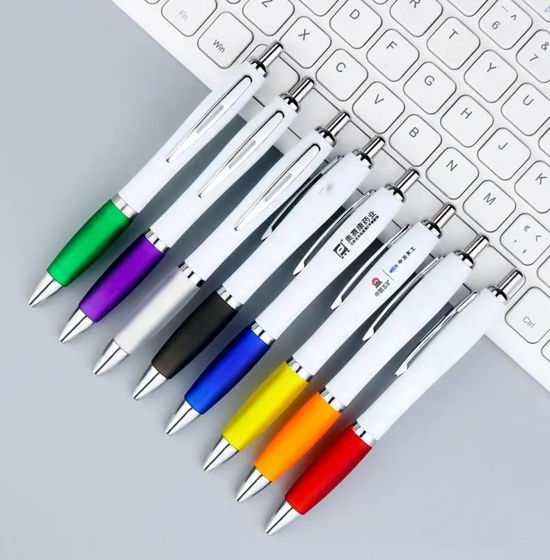Bolígrafo de tinta de gel de plástico negro de alta calidad, bolígrafo de publicidad con logotipo de la empresa