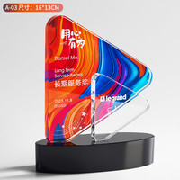 Trophée de support ovale personnalisé, bouton de jeu, trophée en verre cristal