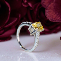 Bague en diamant de laboratoire taille radiant de luxe et de haute qualité, provenant directement de l'usine, en or 18 carats, certifiée IGI, idéale pour mariages et cadeaux