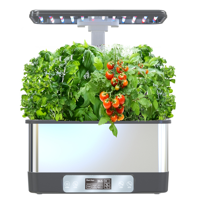 Smart Tuya Indoor Hydroponic Garden System with 8 Holes LED Grow Light, App Control, Adjustable Height, Self-Watering Planter