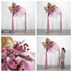 Fond de scène en fleurs artificielles, nouveau design, toile de fond personnalisée en roses de soie pour décoration d'anniversaire - Product Image 3