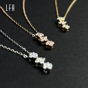 Collier pendentif cœur déformé pour femmes, cadeau de bijoux pour la Saint-Valentin, fête des mères, pendentif cœur en diamant CZ - Product Image 3