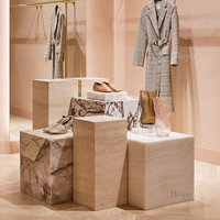 Tables de présentation en onyx de luxe pour magasins, décoration en pierre naturelle haut de gamme, grand magasin de détail, sur mesure