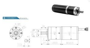 มอเตอร์เกียร์แบบแพลนเนทารีไร้แปรงถ่าน 42 มม. 30 วัตต์ <span class=keywords><strong>12V</strong></span> 24V IP55 อัตราทด 3.7-720 รอบต่อนาที <span class=keywords><strong>4.16</strong></span>-808 รอบต่อนาที ความเร็วต่ำ แรงบิดสูง สำหรับพัดลมเรือ - Product Image 3