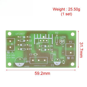 Kit de fuente de alimentación ajustable <span class=keywords><strong>LM317</strong></span>, piezas de entrenamiento de enseñanza de bricolaje continuo - Product Image 2