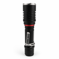 Lampe de poche LED à double alimentation, 5 modes, interrupteur à clic, torche tactique pour la marche nocturne, le camping, la randonnée, la chasse, utilisation en extérieur
