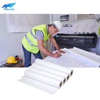 Rollo de Papel para Plotter de 24 y 36 Pulgadas, Sin Recubrimiento, Anti-encrespamiento, Formato Ancho, para Impresora de Ingeniería y Dibujo CAD