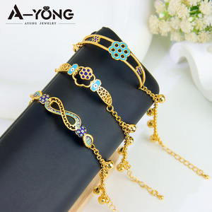 Arabian Style Ayong Jewelry Colorful Plating Kids <strong>Infinity</strong> Jewelry 18k <strong>Gold</strong> Plated Charm <strong>Bracelet</strong> for Children - Product Image 2