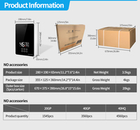 Chauffe-eau électrique instantané haute efficacité IPX4 à bouton tactile 220V 3.5KW 5.5KW 6KW, chauffe-eau électrique portable pour la maison