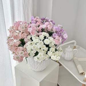 Flores Artificiales de Jazmín de Seda, Alta Simulación, Blancas, Rosas y Moradas, Decoración para Bodas y Hogar - Product Image 1