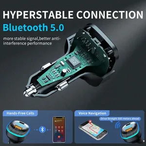 C33 xe điện thoại sạc điện thoại rảnh tay bt5.0 <span class=keywords><strong>Bluetooth</strong></span> MP3 Máy nghe nhạc FM Transmitter - Product Image 5
