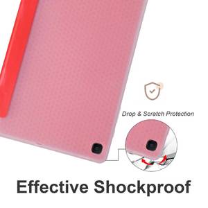 Étui pour <span class=keywords><strong>tablette</strong></span> avec porte-crayon pour <span class=keywords><strong>Samsung</strong></span> Galaxy Tab <span class=keywords><strong>S6</strong></span> <span class=keywords><strong>Lite</strong></span> 10.4 pouces P610 P615 étui en polyuréthane à trois volets coque arrière transparente en TPU - Product Image 5