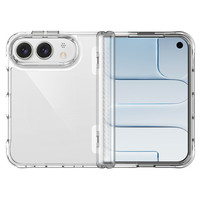 Coque hybride antichoc transparente pour iPhone Duo Fold, protection intégrale transparente anti-jaunissement avec protection de charnière