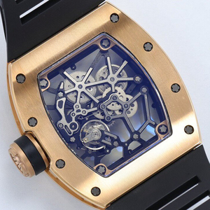Men's tonneau-shaped rose gold manual-winding mechanical <b>watch</b>, shockproof and stylish. - Product Image 3