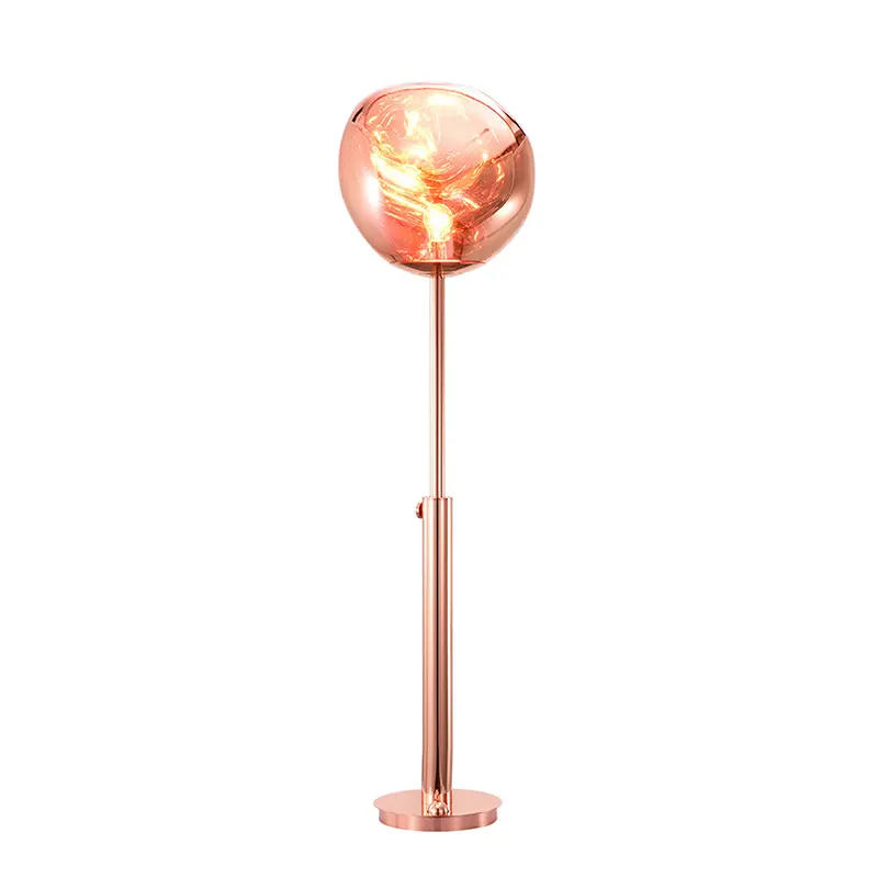 Großhandel einzigartige design moderne glas lava lampe chrom rot gold stehen led boden lampe