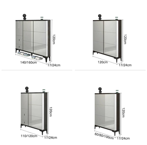 خزانة دلو بقلاب ورف أحذية نحيف ومدخل خشبي - Product Image 4