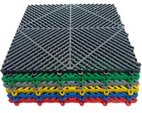 Dalles de sol modulaires en plastique PP pour garage, atelier automobile, showroom, 400x400x18mm, grille de sol emboîtable