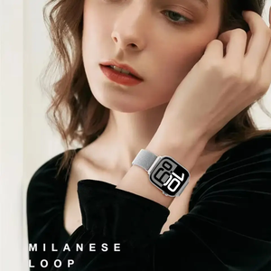 Nouveau <span class=keywords><strong>bracelet</strong></span> de montre <span class=keywords><strong>milanais</strong></span> en métal pour <span class=keywords><strong>Apple</strong></span> <span class=keywords><strong>Watch</strong></span> Series 10/9/8/7 Band 46mm 49mm 45mm <span class=keywords><strong>44mm</strong></span> <span class=keywords><strong>Bracelet</strong></span> Ultra <span class=keywords><strong>Bracelet</strong></span> en acier inoxydable - Product Image 5