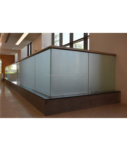 Rambarde en verre aluminium design moderne Meilleure vente Sécurité Design Intérieur <span class=keywords><strong>Terrasse</strong></span> Rambarde en verre dépoli - Product Image 1