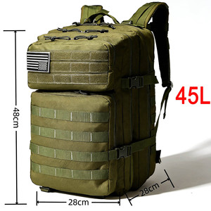 Sac à dos tactique Molle <span class=keywords><strong>800D</strong></span> robuste vert 45L camouflage pour survie extrême en extérieur - Product Image 2
