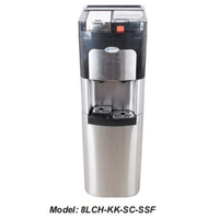 Distributeur d'eau chaude, ambiante et froide avec cafetière, chargement par le bas ou eau du robinet, noir, refroidissement par compresseur, CE, CB, CSAus