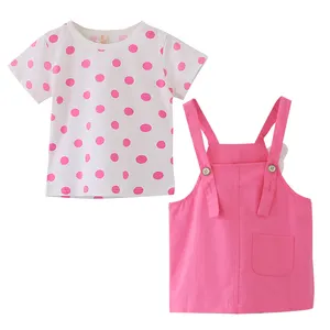 Shopping Online Websites Bangkok Wholesale Girls Cotton Denim Polka Dot Dress From China Supplier