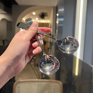 Stainless Steel Round Head Spoon 410 Popular Spoons Food Grade Household Soup Dessert Cooking Spoon - Product Image 1
